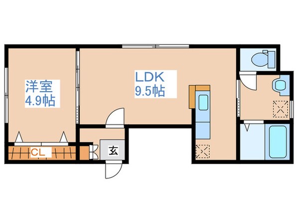 クレイパレス中の島の物件間取画像